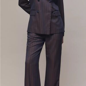 Anthropologie Maeve Pinstripe Trousers